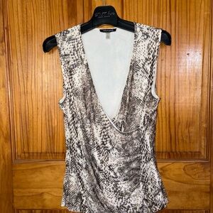 Cable & Gauge Snake Print Bodysuit - Black and White